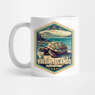 Virgin Islands National Park Vintage WPA Style Outdoor Badge Mug